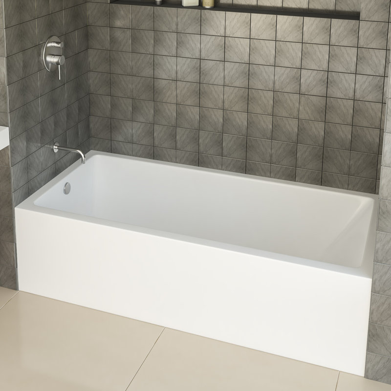 MRLN Austin 60" x 30" Alcove Soaking Bathtub Wayfair.ca